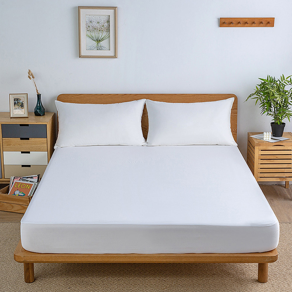 Pure Cotton or Poly-Cotton Yarn Fitted Bed Sheet