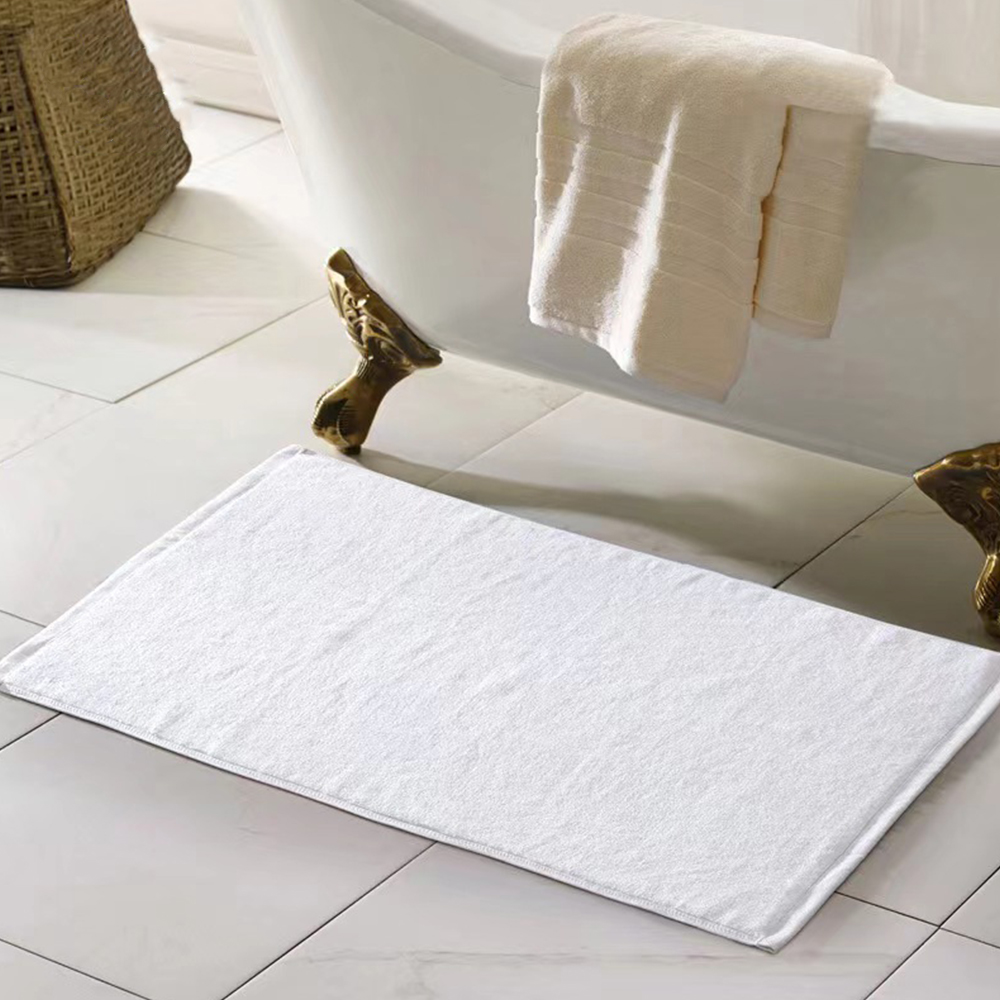 21S/2 Pure Cotton Plain Bath Mat